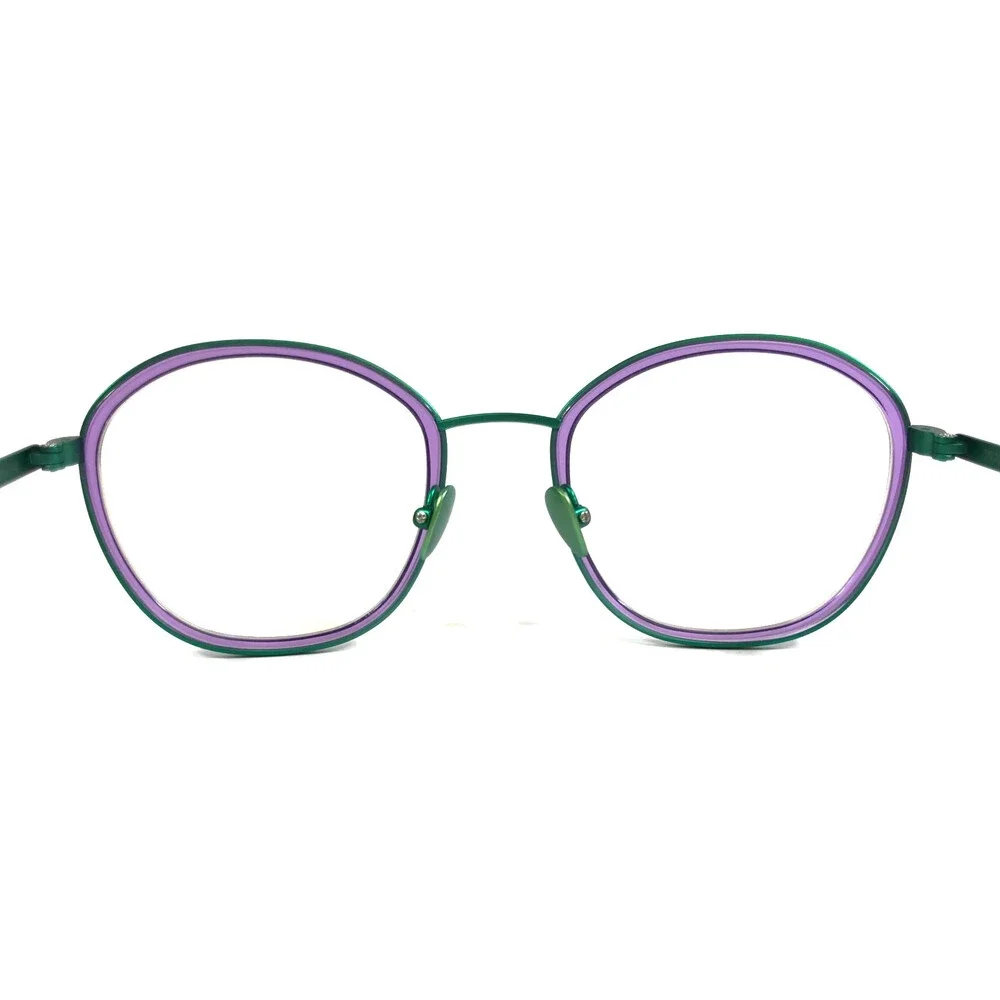 Tom Davies Eyeglasses Frames TD734 Col. 2188 Purple Turquoise Green 49-21-140